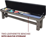 Logan 7-ft Pool Table Combo Set with Benches