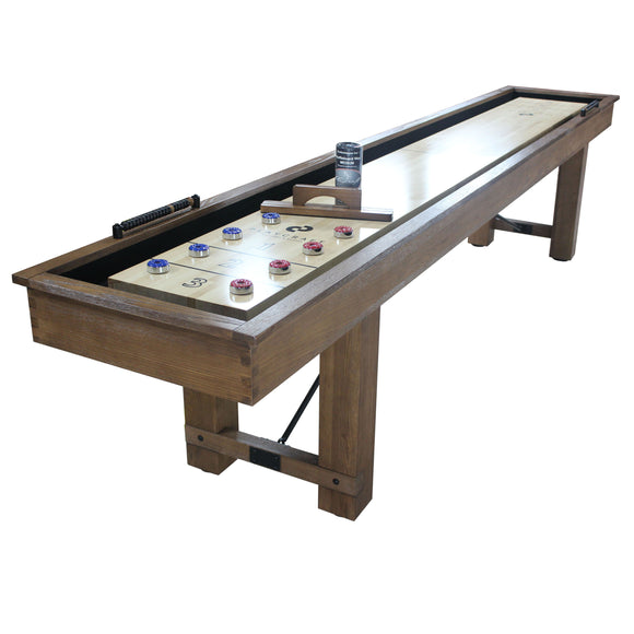Playcraft 12' Montauk Shuffleboard Table Pecan