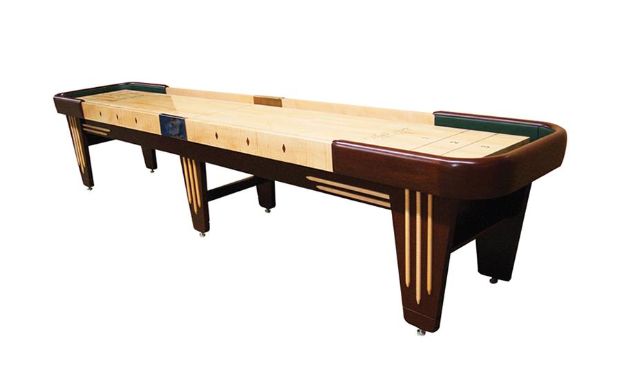 Playcraft Woodbridge Cherry 14' Shuffleboard Table, Brown