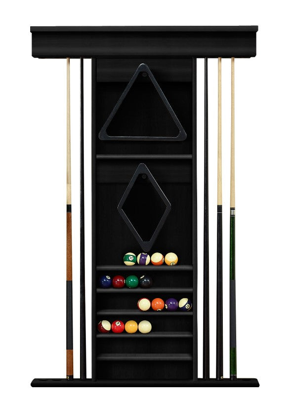 Playcraft Hardwood 8 Cue Billiard Equipment Wall Rack