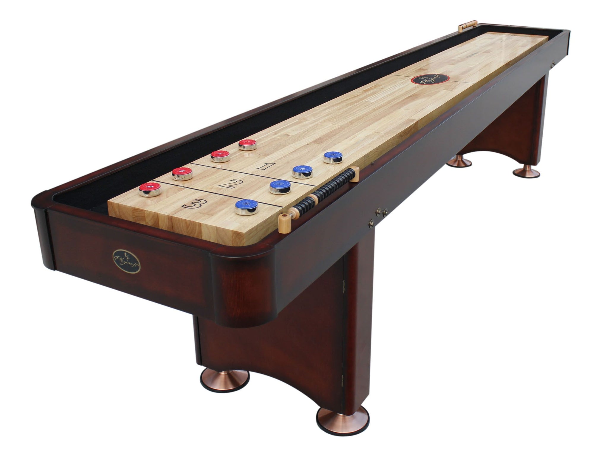 Playcraft Woodbridge Cherry 14' Shuffleboard Table, Brown