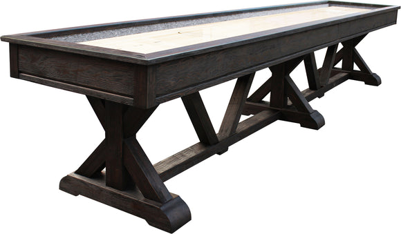Playcraft 14' Brazos River Weathered Black Shuffleboard Table