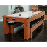 Sherwood 7-ft Air Hockey Table Combo Set with Benches